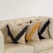 Deerlux 16" Handwoven Cotton Throw Pillow Cover with Embossed and Fringed Crossed line, Yellow QI004300.YL - alternate 6